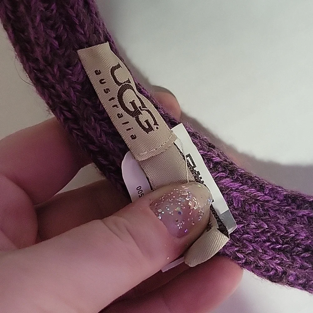 NWT Ugg Purple 'Nyla' Crochet Earmuffs/Headphones